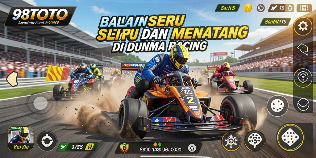 Screenshot 98TOTO menampilkan balapan seru di lintasan yang menantang.