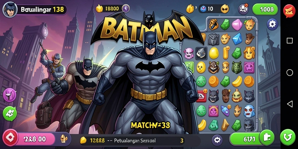 Gameplay menarik di BATMAN138 dengan tantangan mencocokkan simbol.
