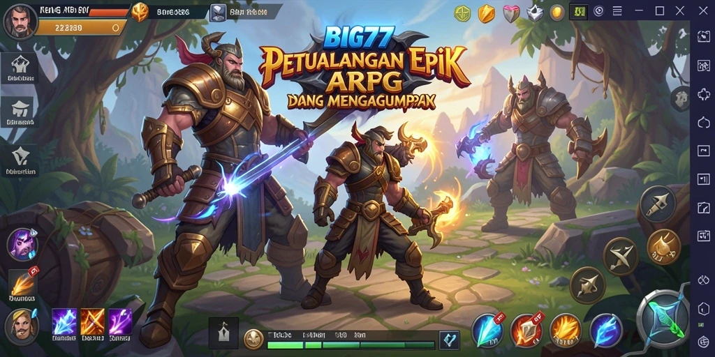 Tangkapan layar dari gameplay penuh aksi dalam BIG77.