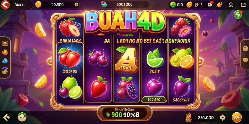 Tampilan gameplay BUAH4D yang mendebarkan dan penuh warna.