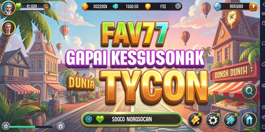 Tampilan gameplay FAV77 yang menarik dalam simulasi Tycoon.