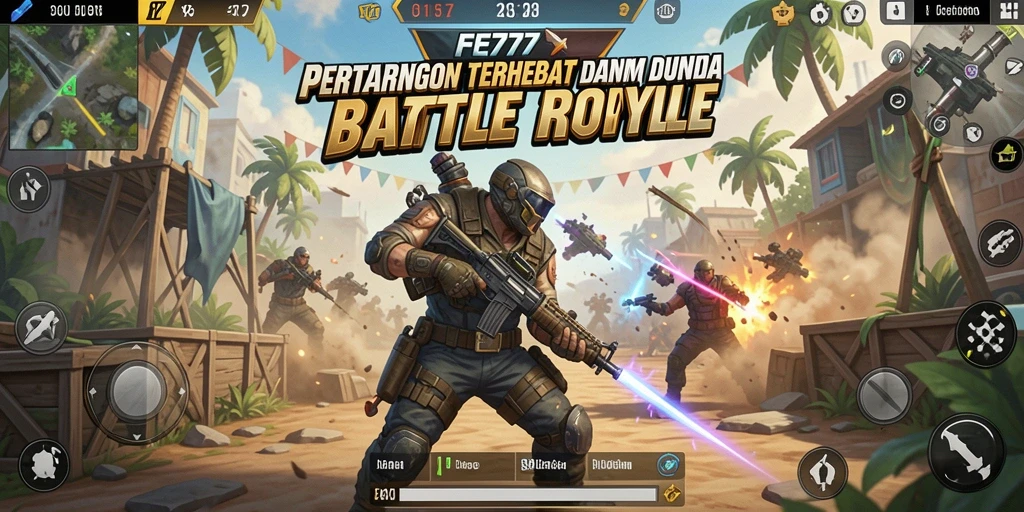 Gameplay seru dan mendebarkan di FE777, game Battle Royale terbaik.