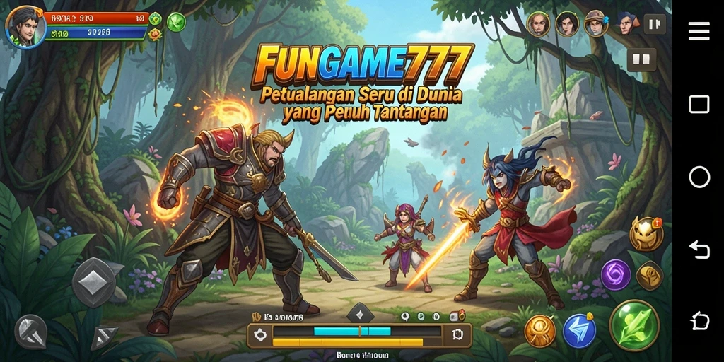 Screenshot FUNGAME777 menunjukkan karakter utama menjelajahi dunia petualangan yang menegangkan.