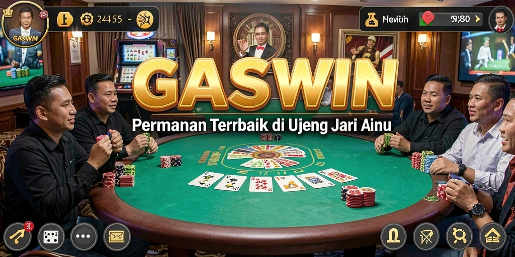 Tampilan screenshot GASWIN yang menampilkan aksi seru permainan Poker.