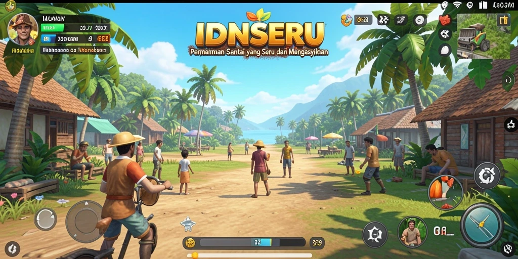 Tampilan gameplay santai dan menyenangkan di IDNSERU.